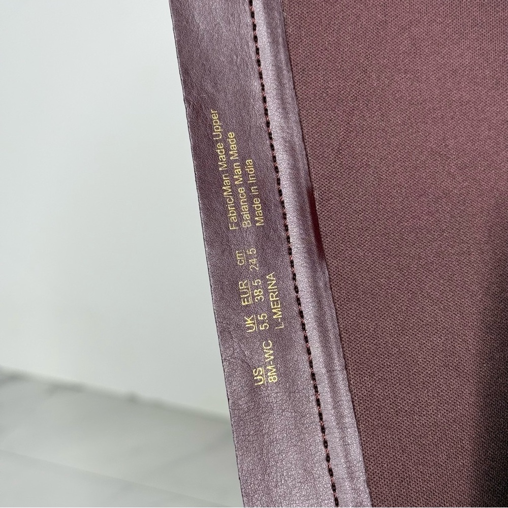 Franco Sarto Merina Burgundy Brown Wide Calf Tall Riding Boot 8M - Picture 12 of 15